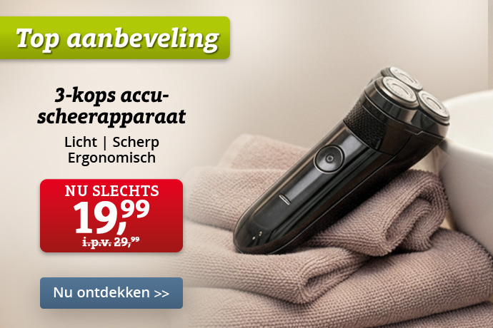 Top aanbeveling - 3-kops accu-scheerapparaat