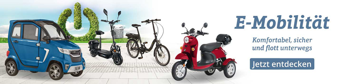 Sichere Fahrfreude auch ohne Auto - entdecken Sie die neusten Modelle aus dem Bereich der Elektromobilität bei Sanpura!