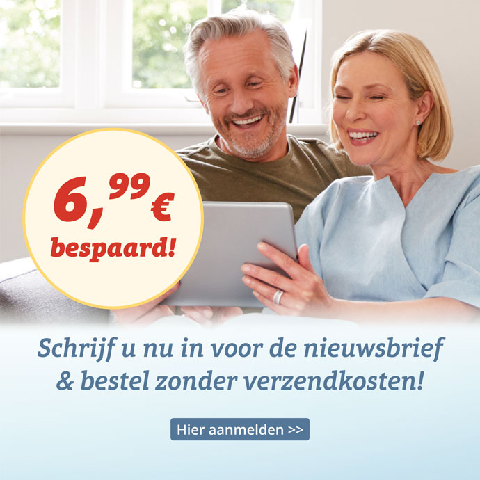 Bestel zonder verzendkosten - Abonneer u op de SANPURA nieuwsbrief