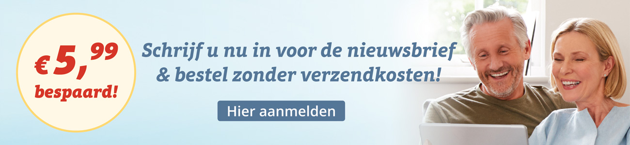 Bestel zonder verzendkosten - Abonneer u op de SANPURA nieuwsbrief 