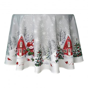 Rond plafond met sneeuwpopfamilie