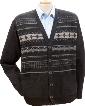 Gebreide vest met mozaïekpatroon