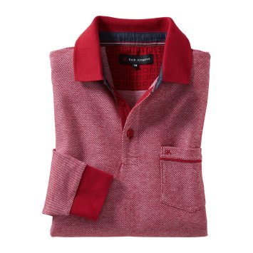 Piquéshirt in structuur-look