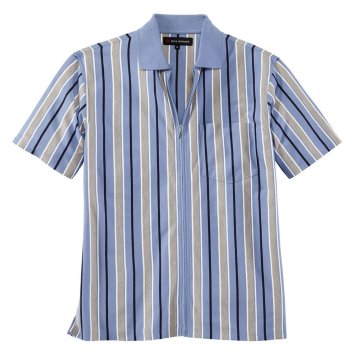Jerseyshirt met doorlopende ritssluiting