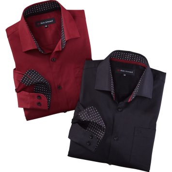 ’Milano’-stretchoverhemd Set van 2