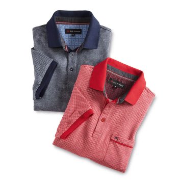 Poloshirt in structuurkwaliteit