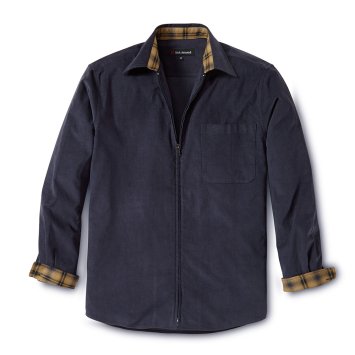 Corduroy overhemd met volledige rits
