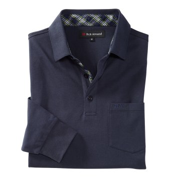 Piqué-shirt met lange mouwen