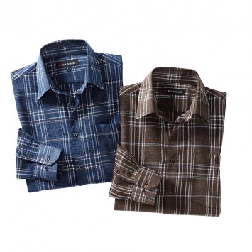 Blauw geruit + bruin geruit als set