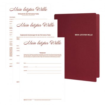 Map "Mijn laatste will"