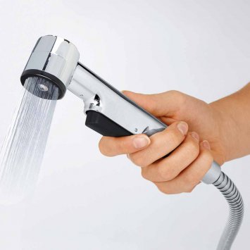 Douchekop met start-stopsysteem