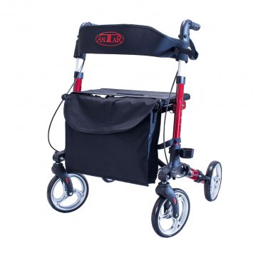 Aluminium rollator met vier wielen