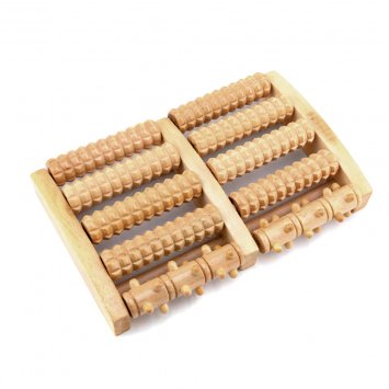 Houten voetmassageroller, 10 rollen