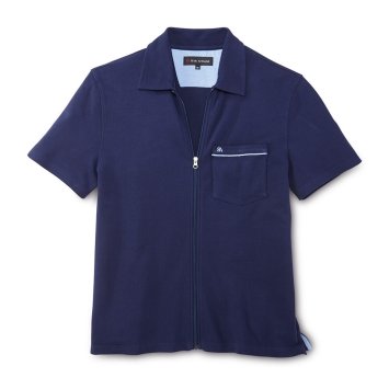 Shirt met structuur en ritssluiting