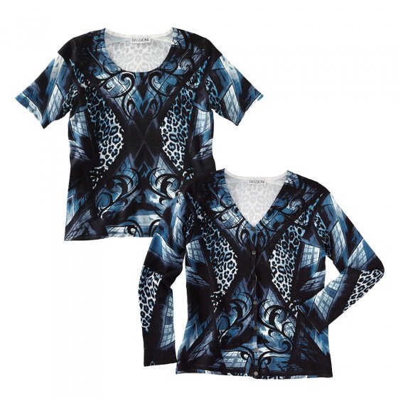 Twin-Set im Muster Mix 