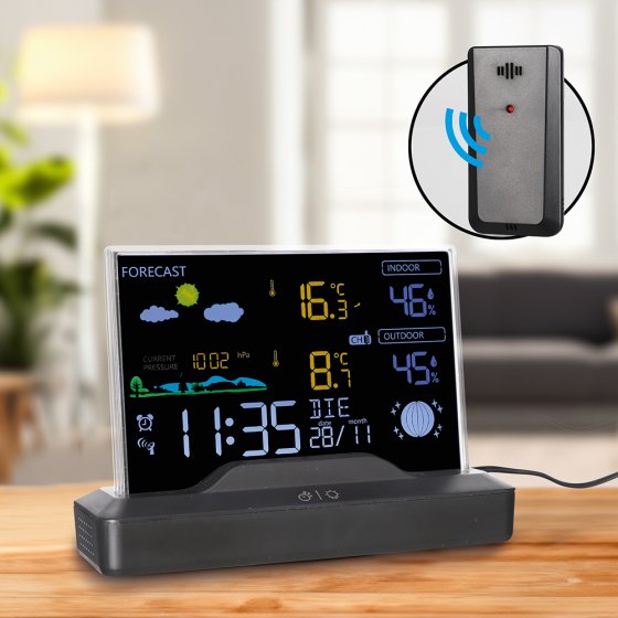 Draadloos weerstation met VA-display