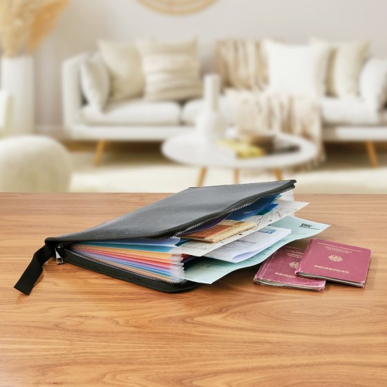 Brandwerende aktetas met opbergsysteem 