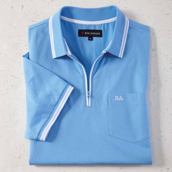 Jersey shirt met ritssluiting als set 
