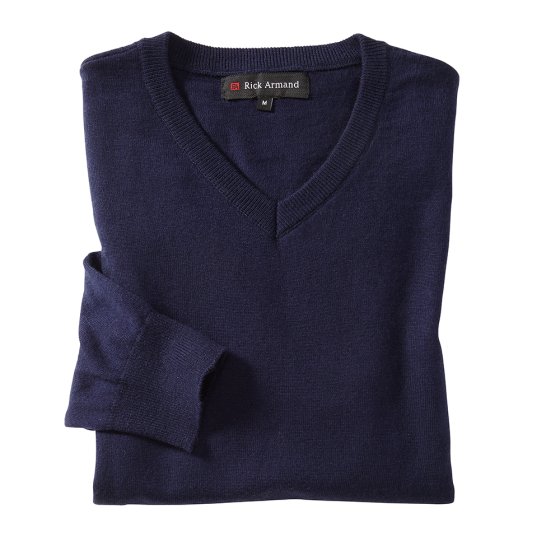Trui met V-hals L (52/54) | Marine