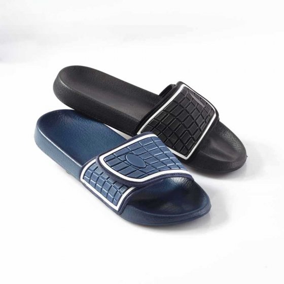 Ultralichte badslippers als set 45 | Blauw#Zwart