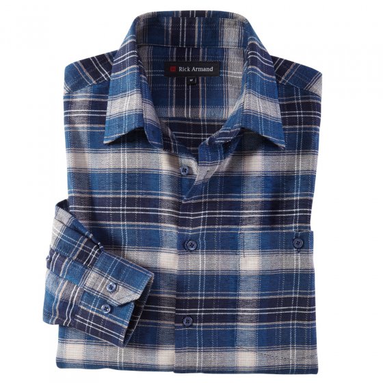 Chenille-overhemd 3XL (47/48) | Blauw