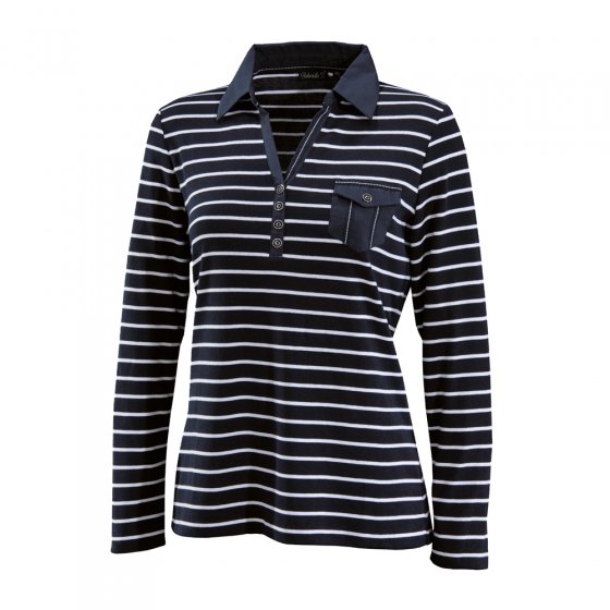 Streifen-Polo-Shirt,rot 