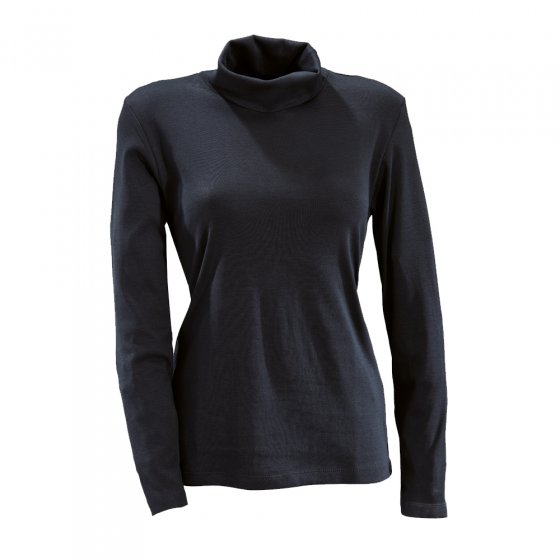 Rollkragen-Shirt,schwarz 