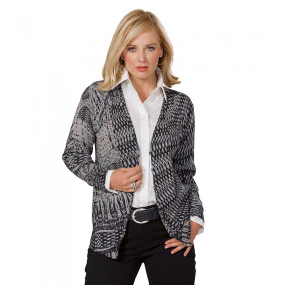 Strickjacke m.Ornamentik-Druck 