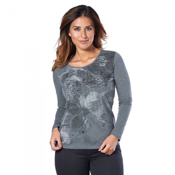 T-Shirt,Druck,Pailett.,anthr38 