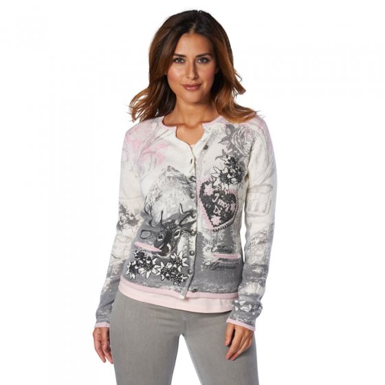 Cardigan,Strick,Motivdruck,46 