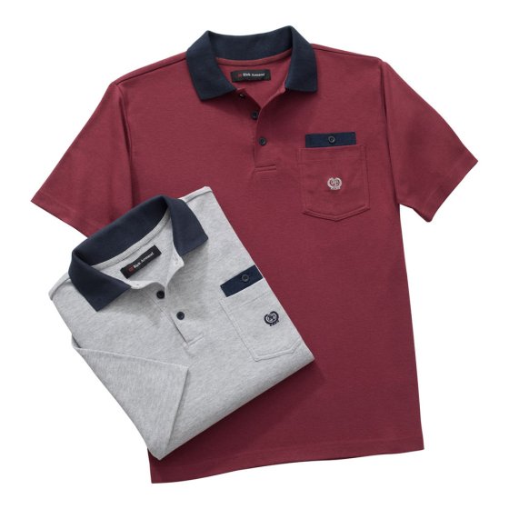 Interlock-poloshirts in set van 2 