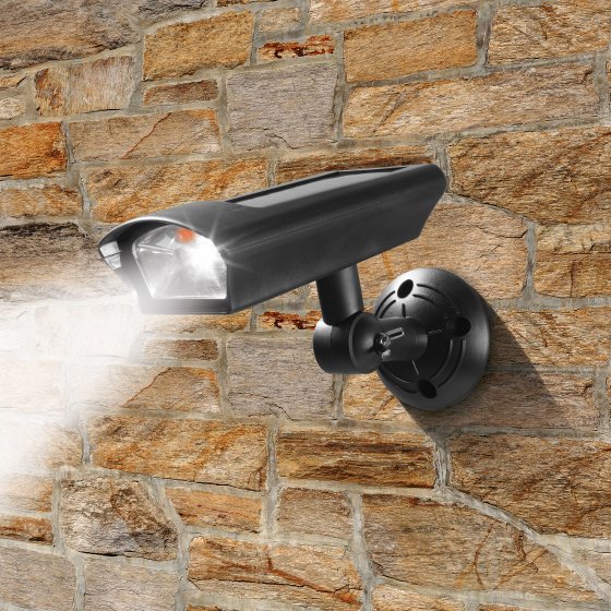 Led-lamp in camera-look, op zonne-energie