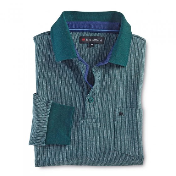 Piquéshirt in structuur-look