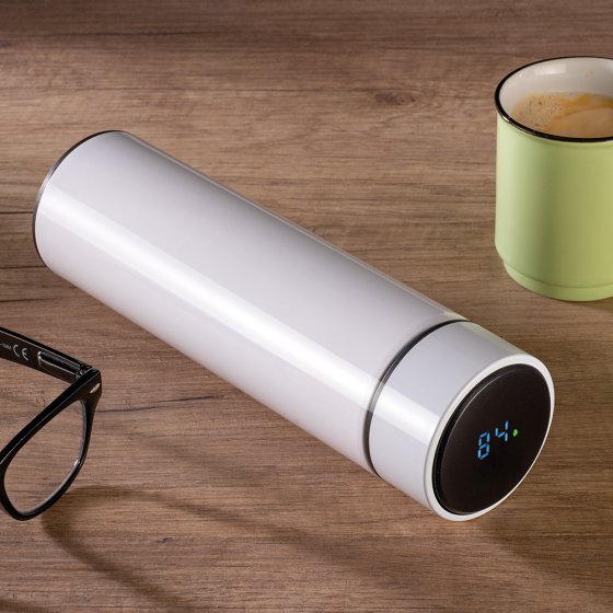 Thermosfles met temperatuurdisplay