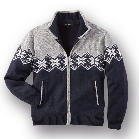 Gebreid vest in Noorse stijl 