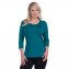 Rundhals-Shirt mit 3/4 Arm - 1