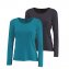 Langarmshirt Doppelpa.,sw+ecru - 1