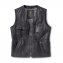 Leren gilet met veel zakken - 1