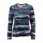 Bedrucktes Langarmshirt,blau - 1
