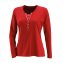 Rundhalsshirt mit Knöpfen,rot - 1