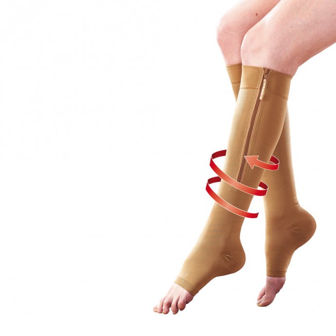 Steunkousen met ritssluiting