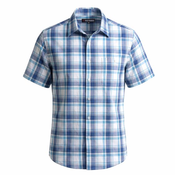 Gemakkelijk te onderhouden geruit overhemd 3XL (47/48) | Blauw