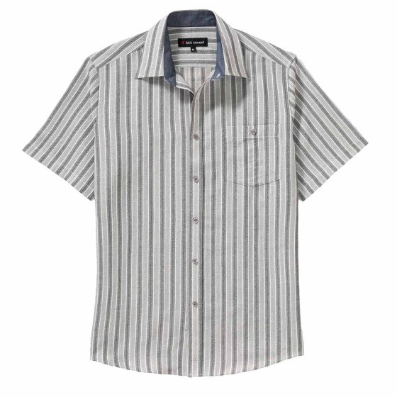 Jaquard overhemd 3XL (47/48) | Grijs