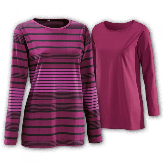 Jerseyshirt 2er P.,petr.,46/48 