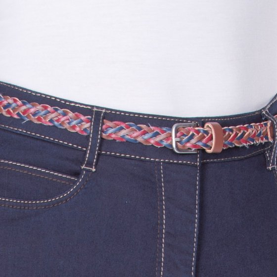 Stretchjeans m.Gürtel,dun.blau 