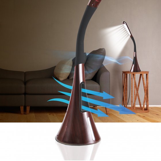 Led-tafellamp met ventilator 