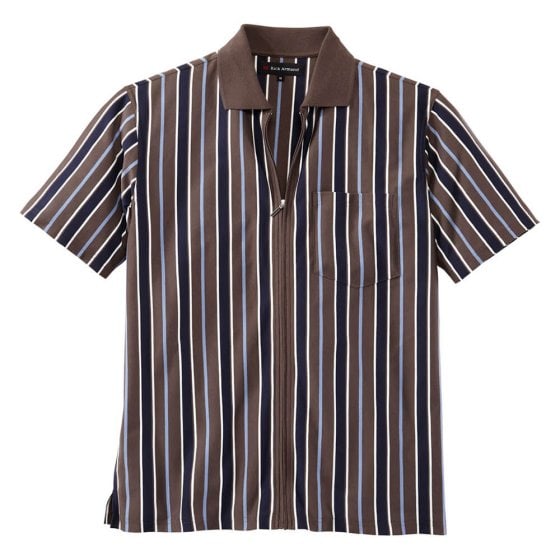 Jerseyshirt met doorlopende ritssluiting 