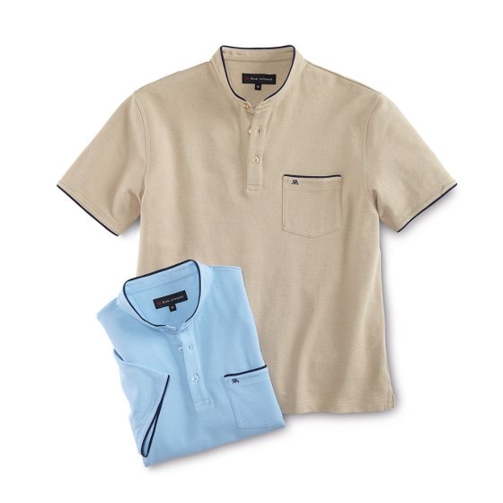 Piquéshirt met opstaande kraag 