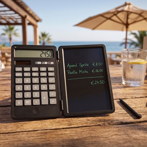 Elektronisch tekentablet met rekenmachine 