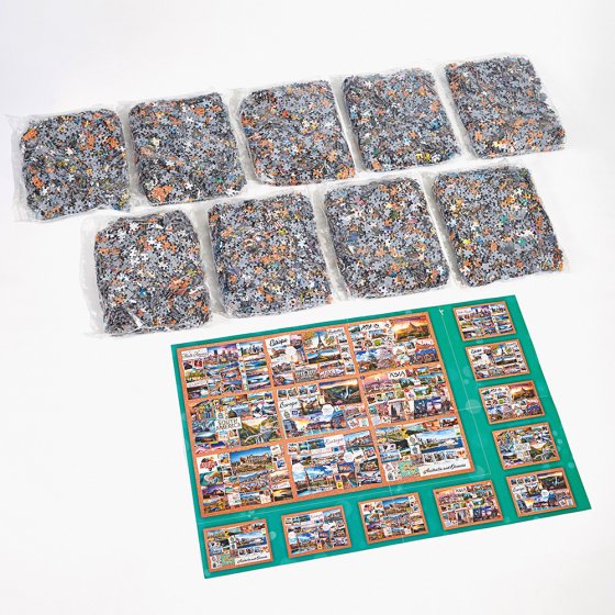 Legpuzzel 'Around the World' van 13.500 stukjes 
